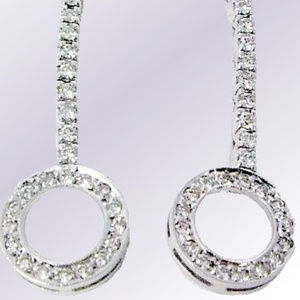 Diamond Earrings .87TDW 14KT White Gold